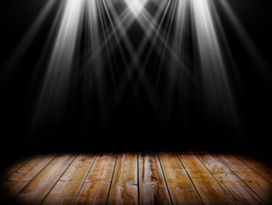 Lighting on a wooden floor